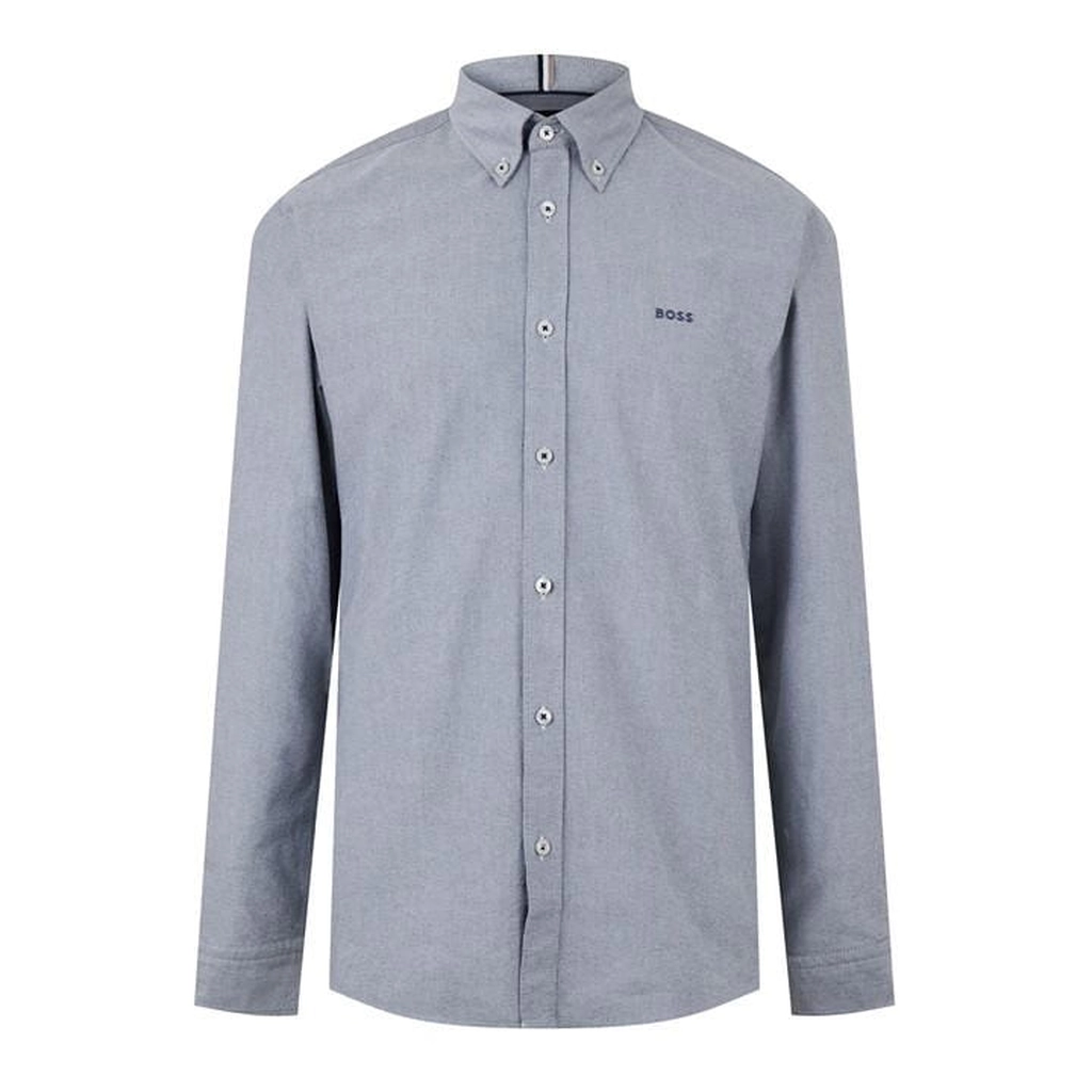 Hugo Boss H-Roan-Bd-E-C1-243 10261879 01 Plain Shirt Mens - Blue